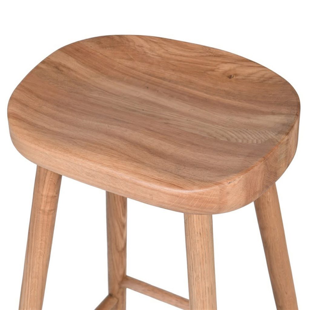 Weathered Oak Wooden Bar Stool a