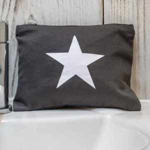 18SS207 a Grey White Star Toiletry Bag