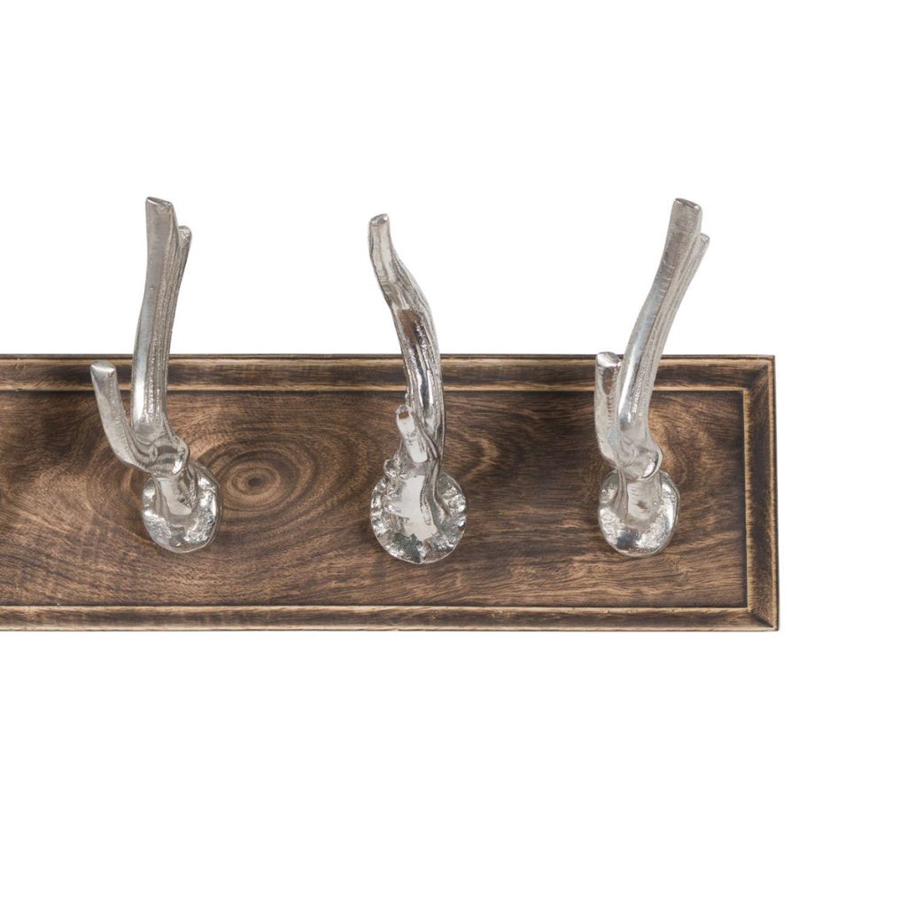 19125-a Country Stag Silver Coat Hooks