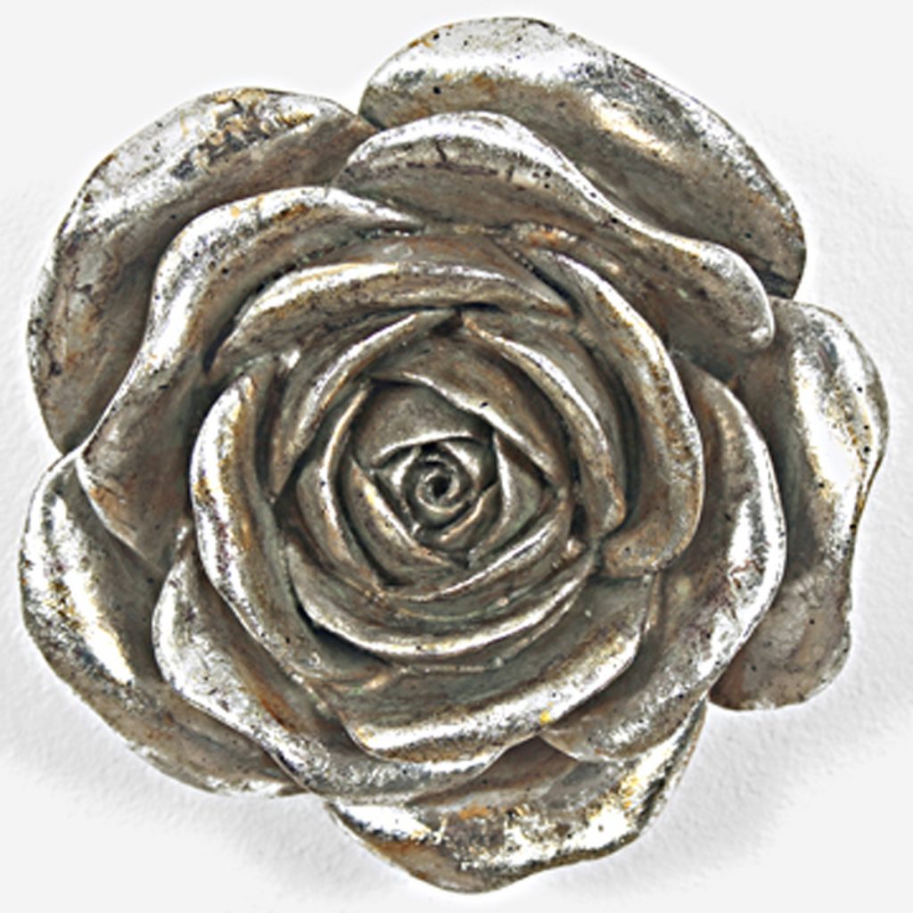 Pewter Grey Rose Wall Decoration - Interior Flair