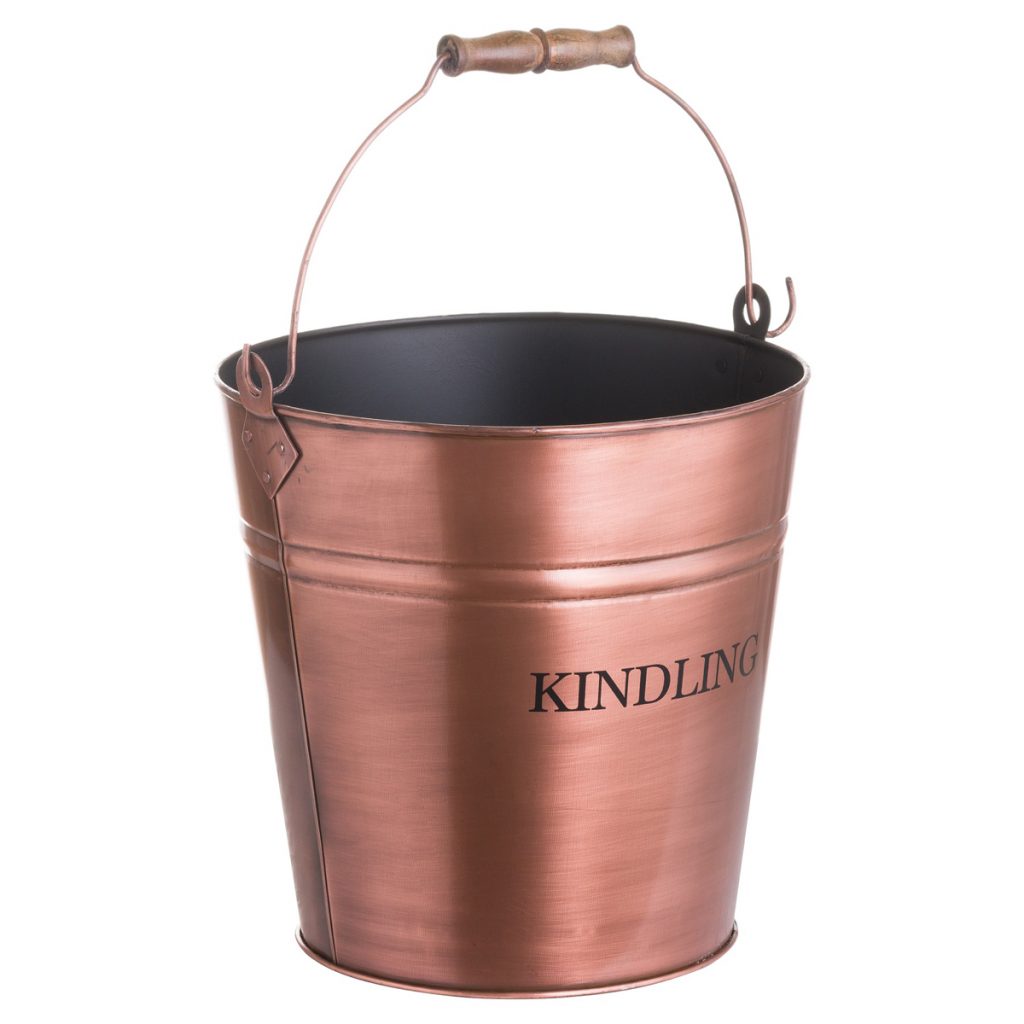 20052 Copper Fireplace Kindling Bucket