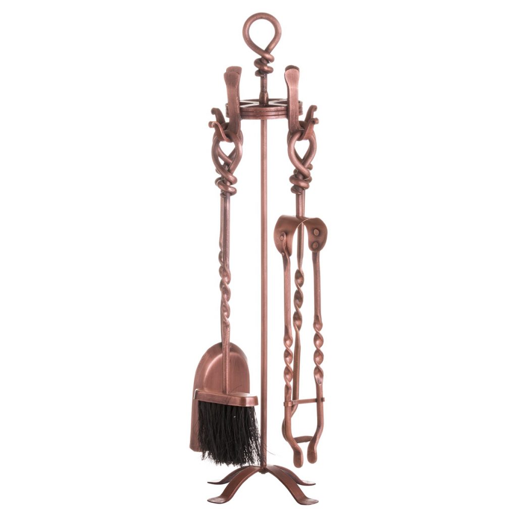 20354 Copper Twist Fireplace Companion Set