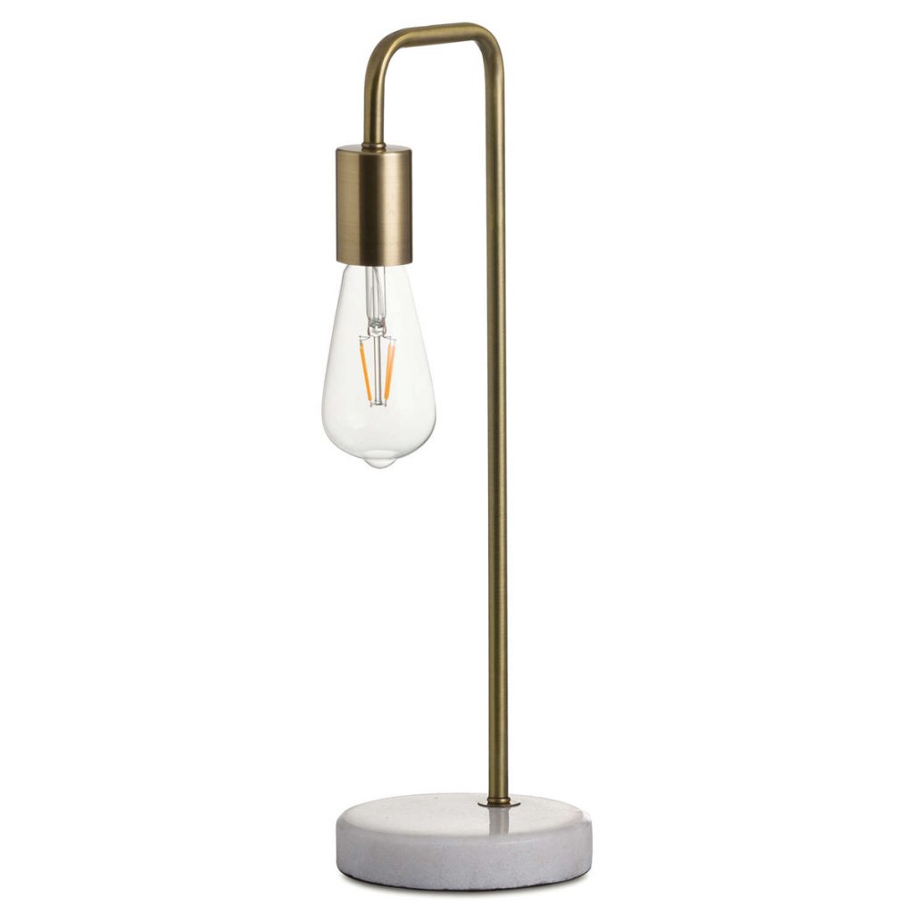 Brass Marble Industrial Style Desk Lamp - Interior Flair