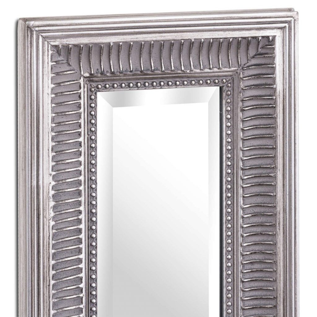 20186-a Antique Silver Slimline Wall Mirror