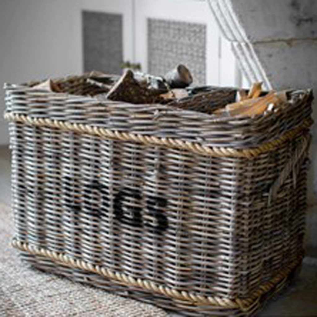 BARA08 Classic Rattan Rope Log Basket