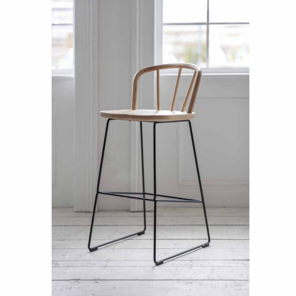 BSAS01 c Tall Pale Wood Uley Bar Stool