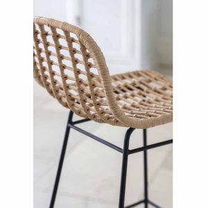 BSRA05 c Hampstead Bamboo Metal Bar Stool