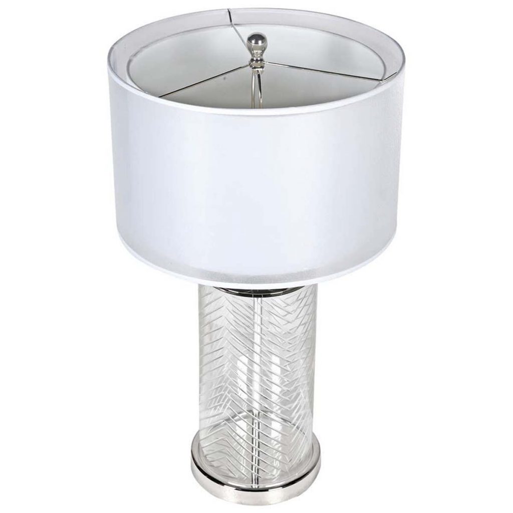 CLM 014 Cut Glass Silver Table Lamp