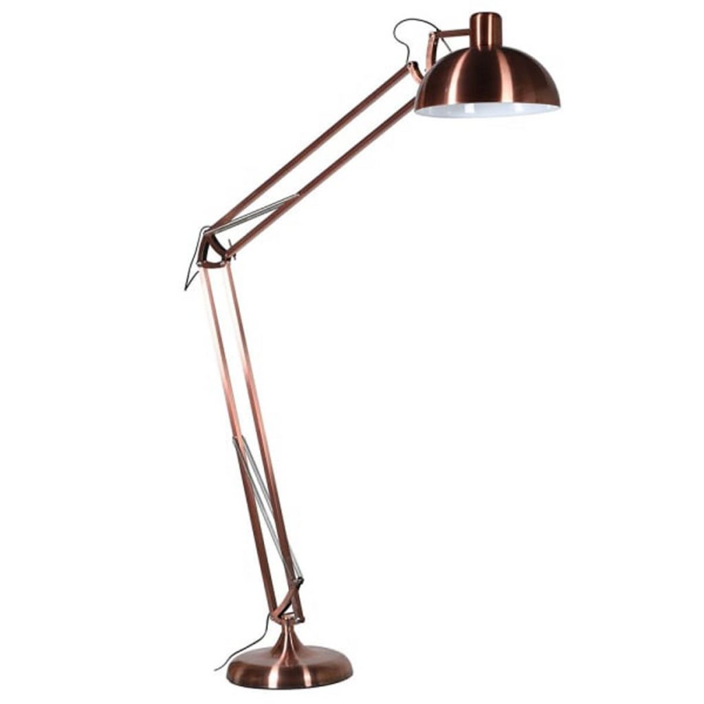 LHS102 Tall Brushed Copper Angle Floor Lamp