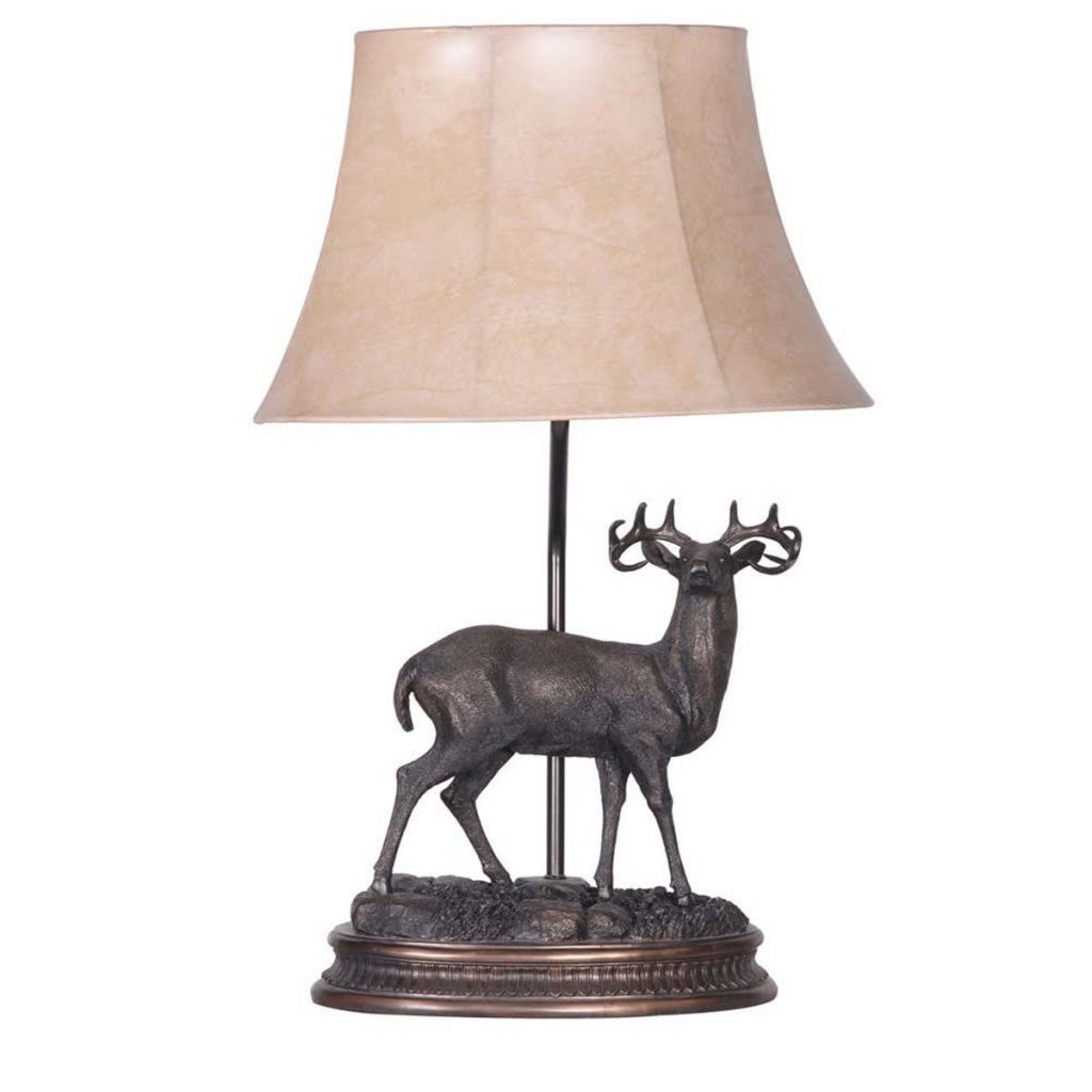 PY187 Brown Stag Lamp with Shade