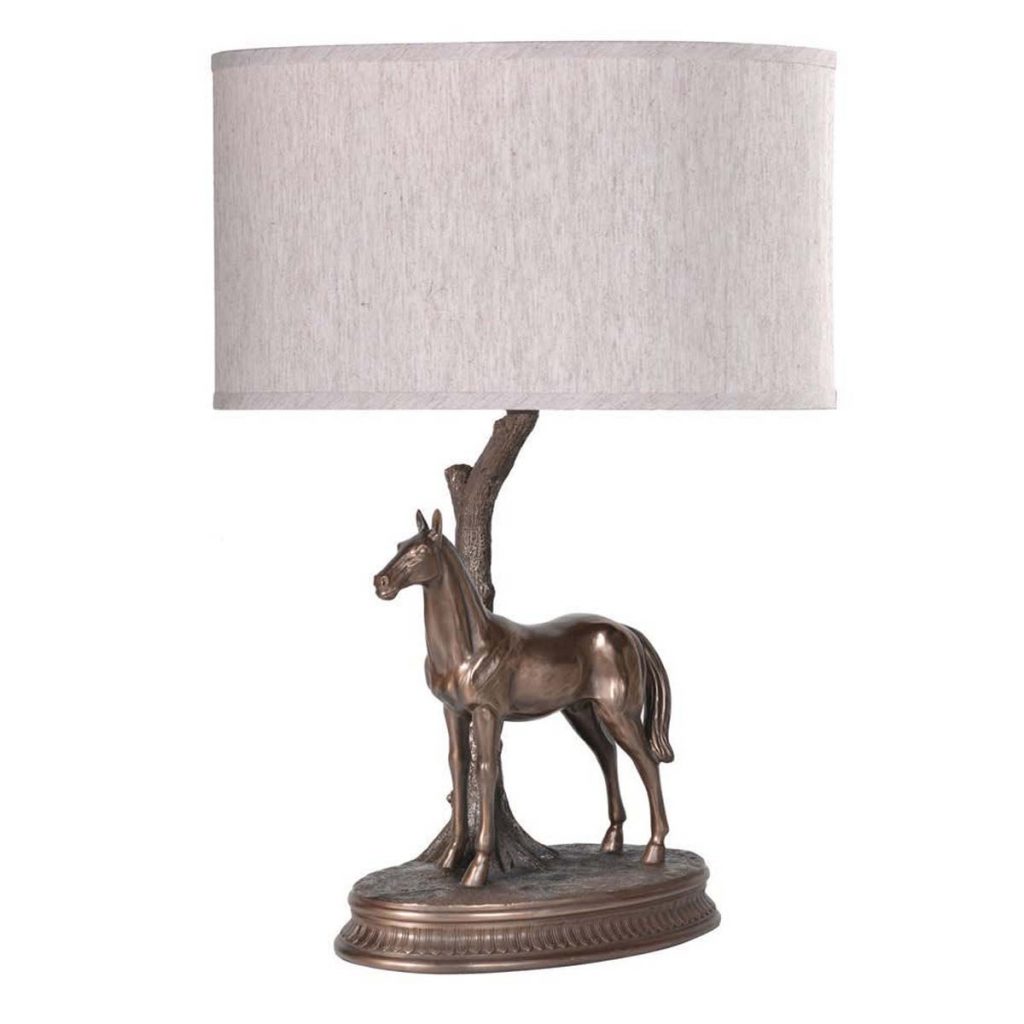 PY231 Sturdy Brown Horse Table Lamp