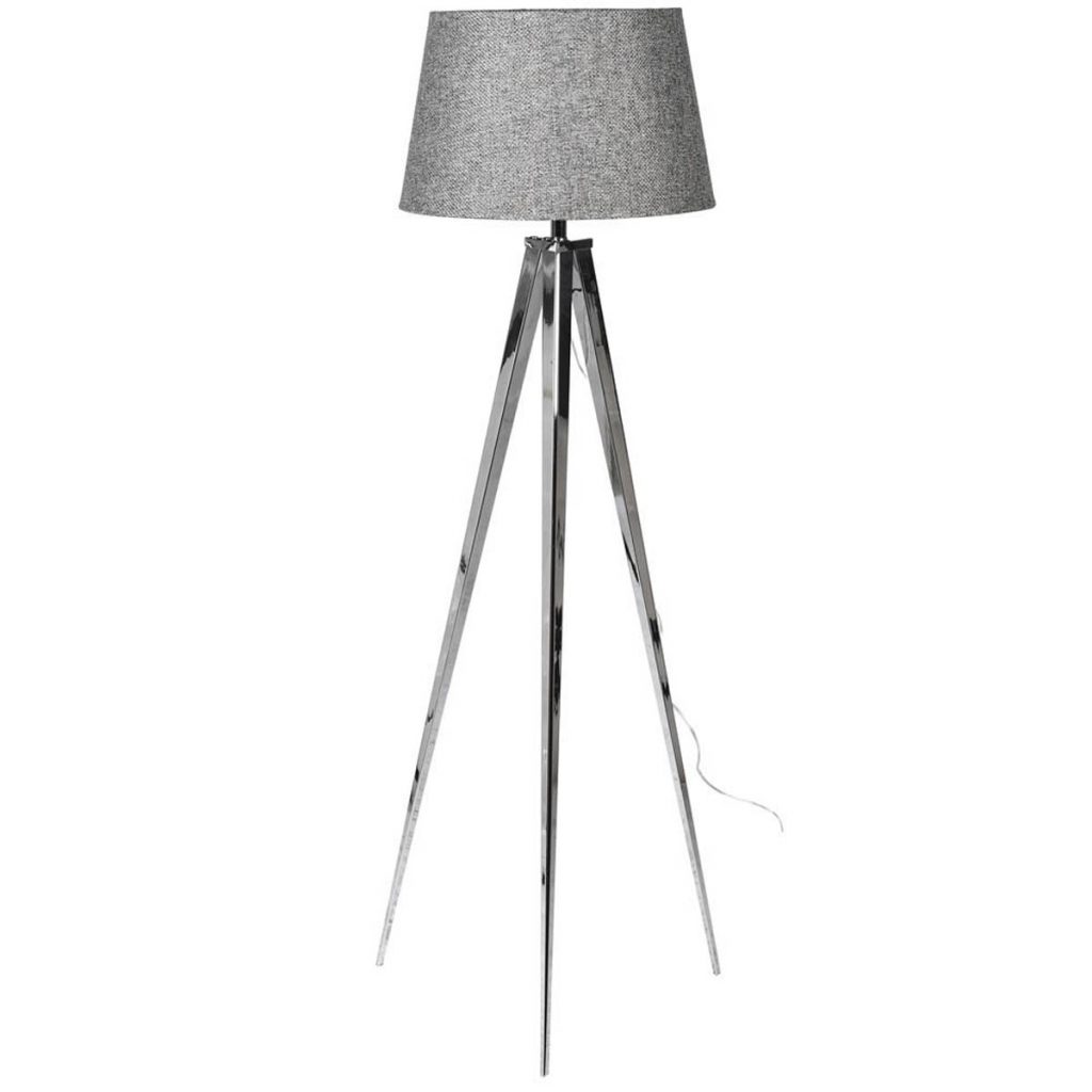 UTL070 Silver Chrome Tripod Floor Lamp