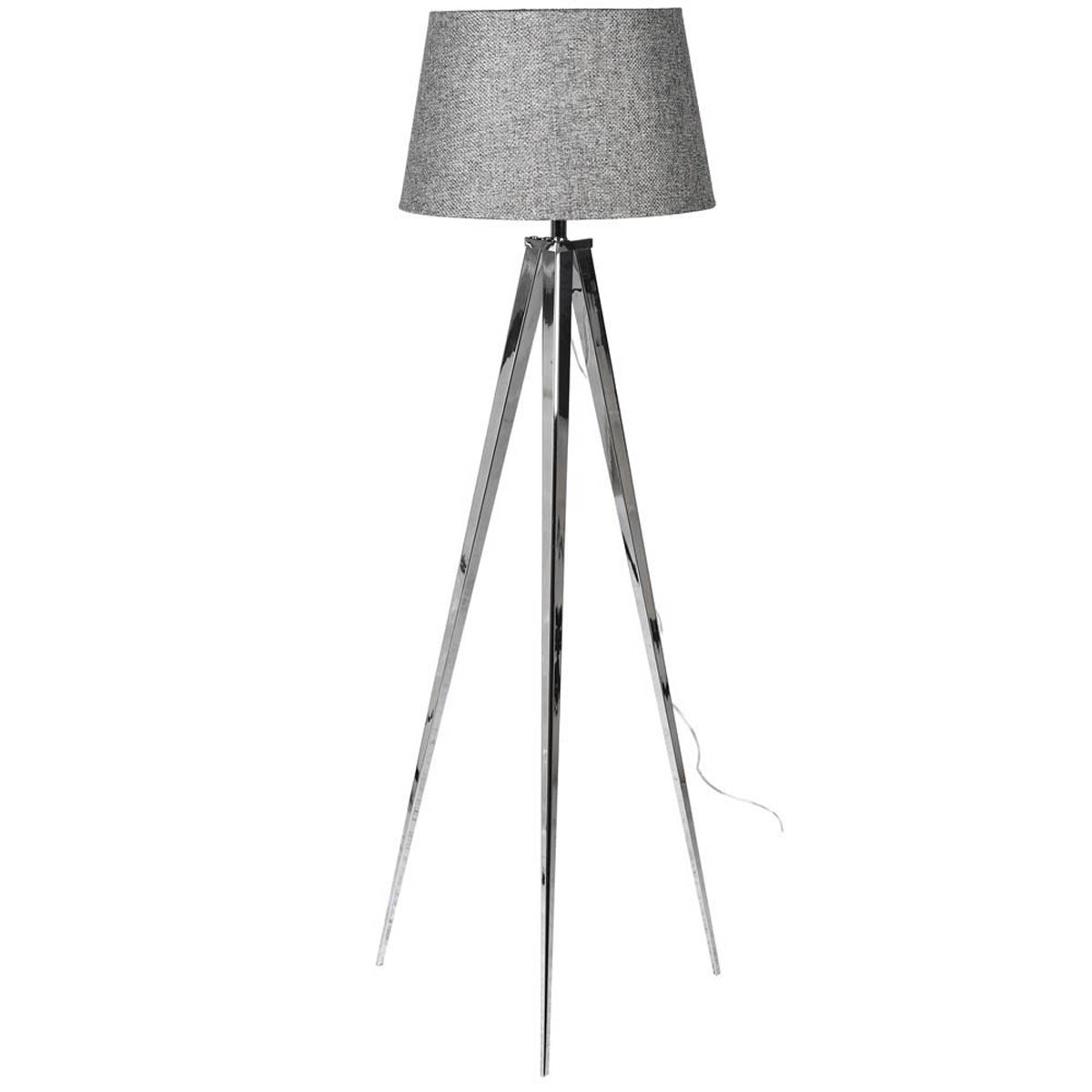 UTL070 Silver Chrome Tripod Floor Lamp - Interior Flair