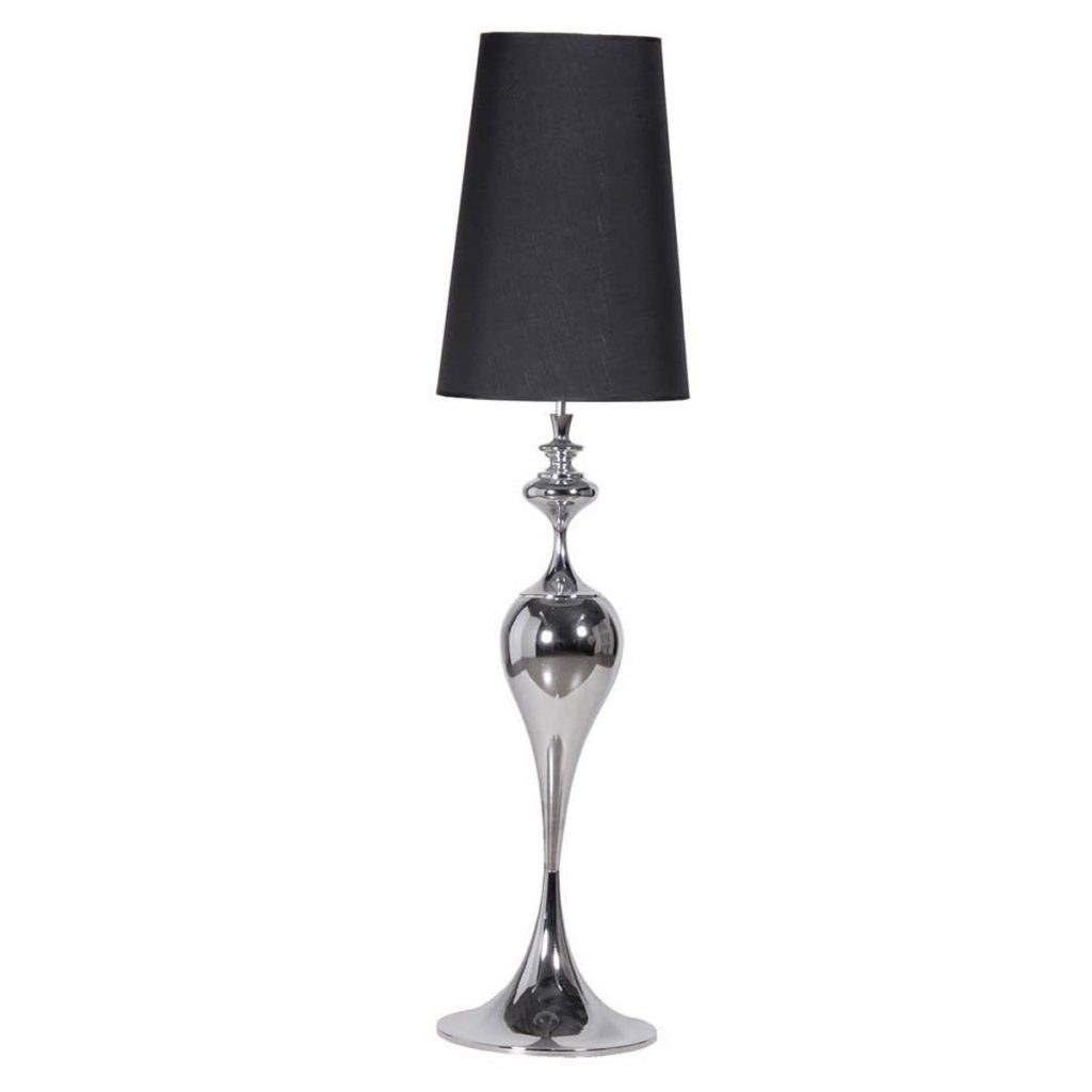 YJ029 Silver Chrome Effect Shaped Floor Lamp