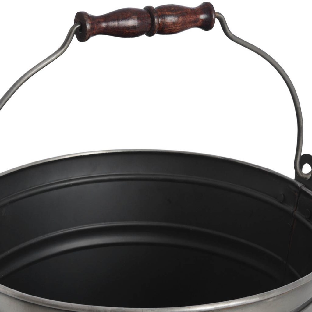 17540-c Pewter Grey Fireplace Kindling Bucket