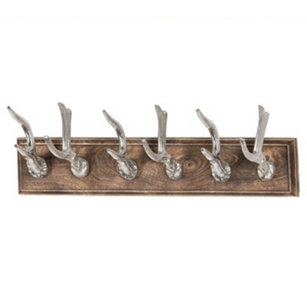 19125 Stag Silver Coat Rack Hooks