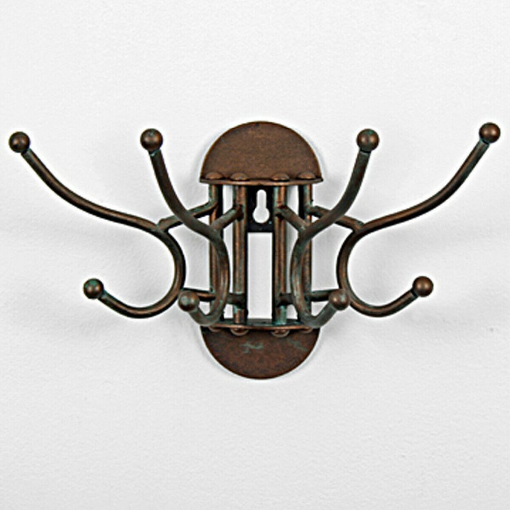 3723 Antique Style Distressed Brown Wall Hooks