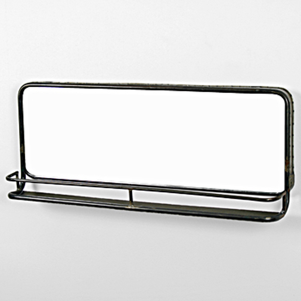 3725 Vintage Style Black Shelf Mirror