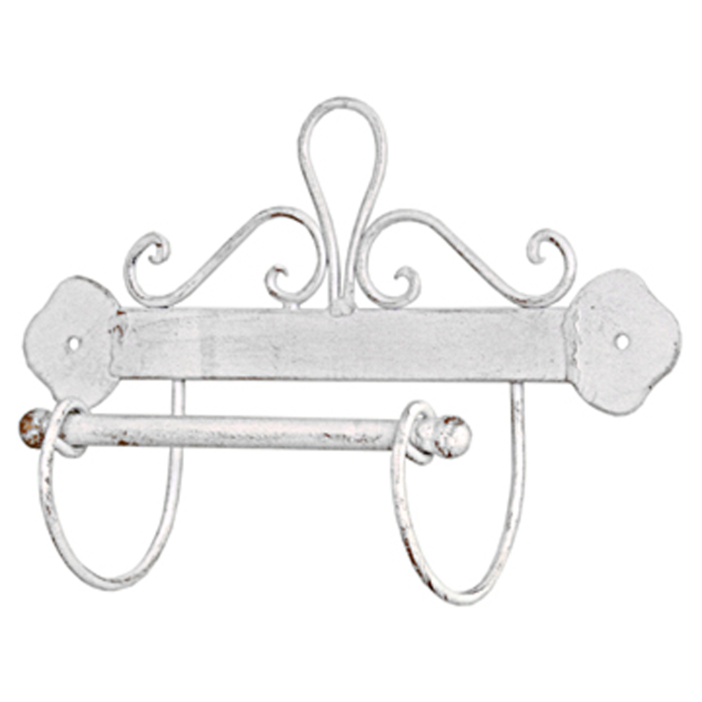 3546C Ornate Scroll Ivory Toilet Roll Holder