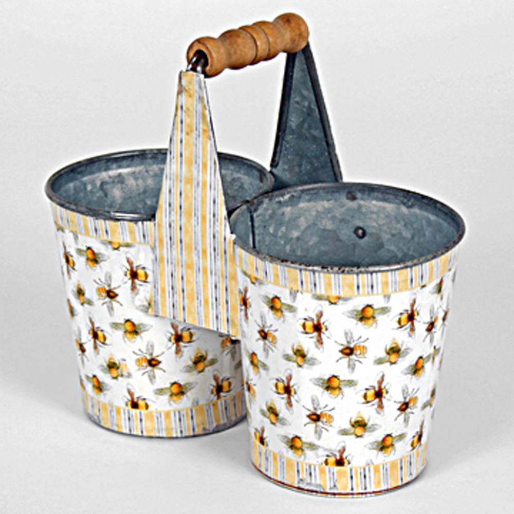 4560 Pretty Garden Bee Double Pot