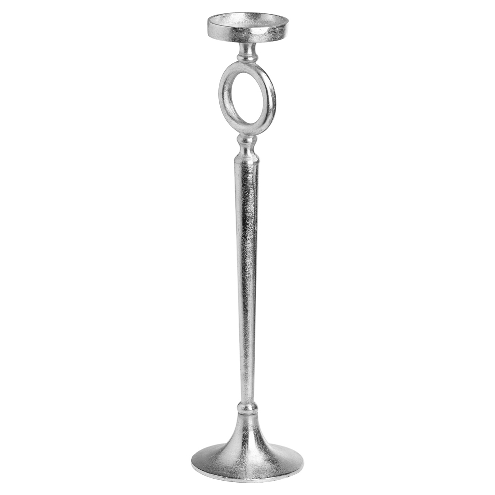 21337 Loop Silver Cast Candle Stand