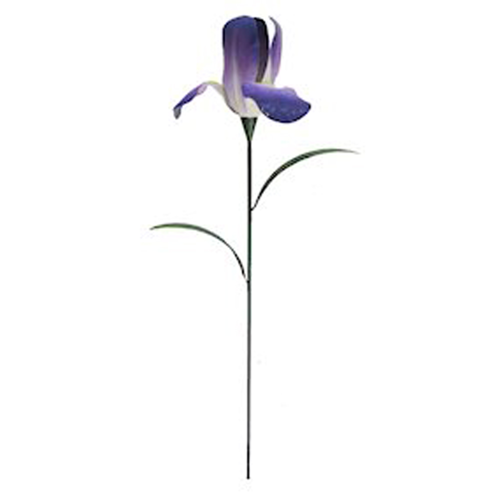 Purple Iris Floral Garden Stake 2